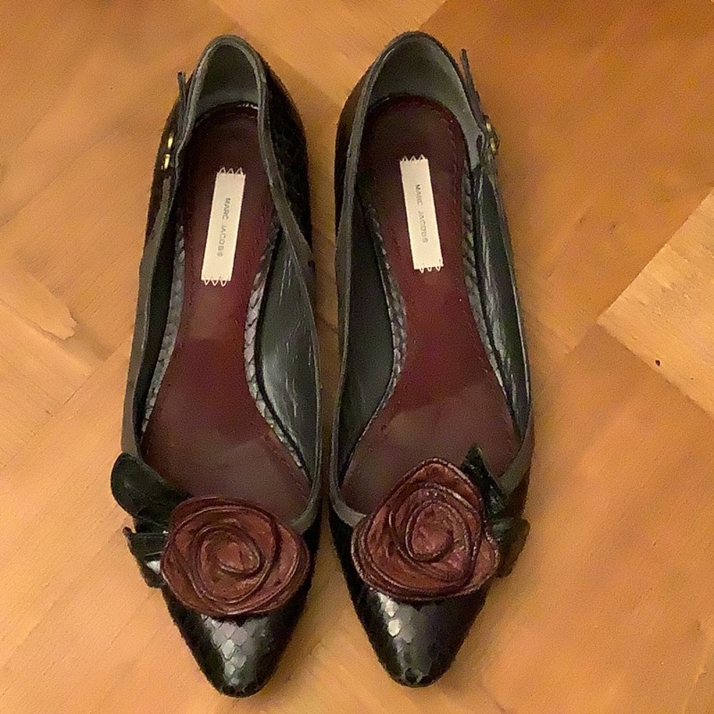 Marc Jacobs black/gray ballet flats